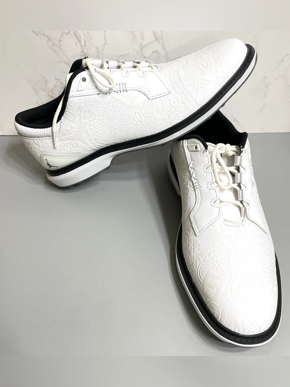 Nike Air Jordan ADG 5 White Platinum Golf Shoes Men's Size 9.5 FQ6642 102